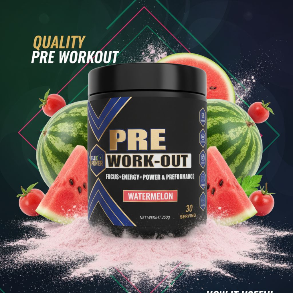 FLEX POWER PRE WORKOUT 250G-WATERMELON FLAVOUR